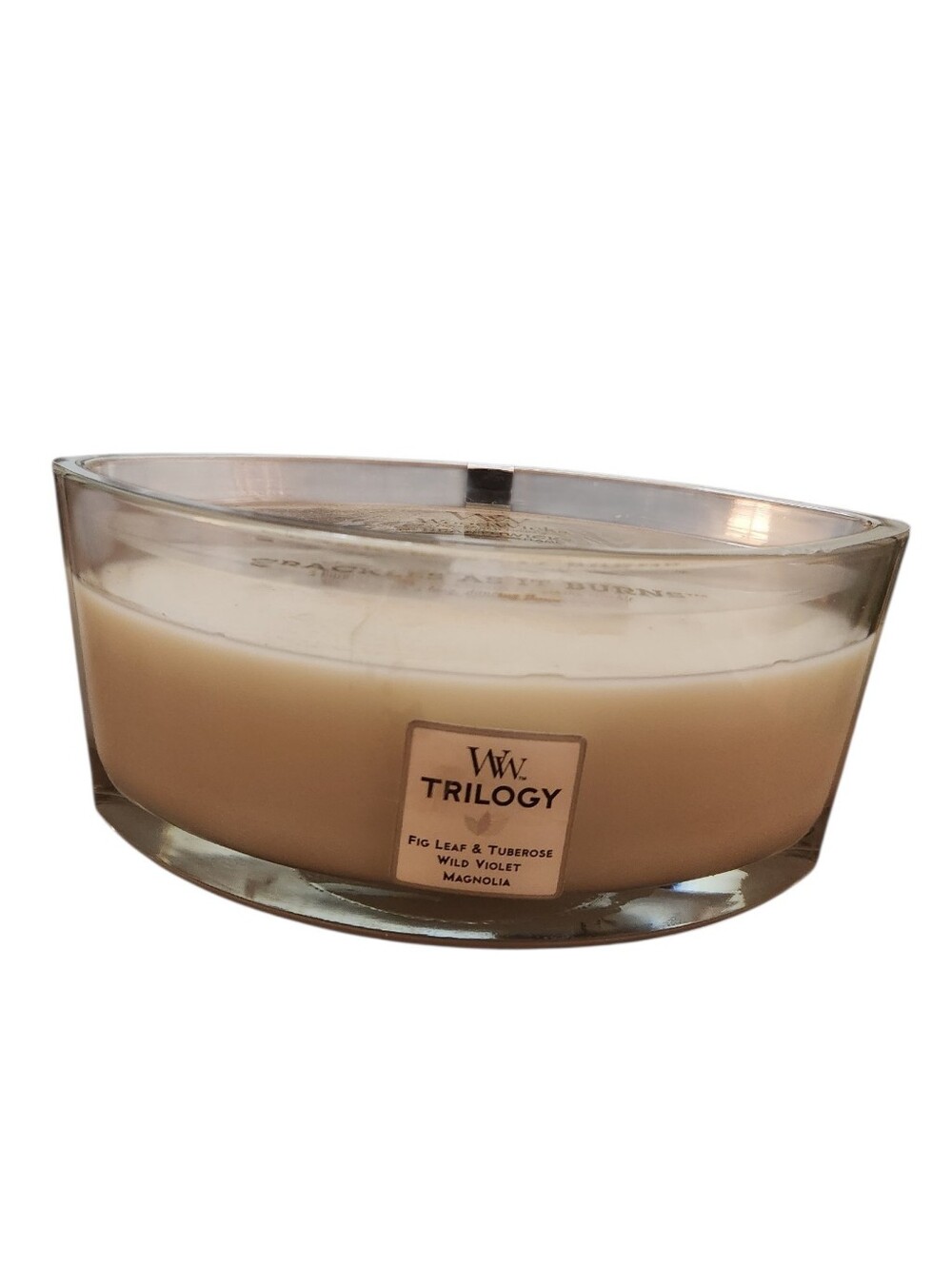 WoodWick Ellipse Scented Trilogy Candle Fig Leaf & Tuberose Wild Violet Magnolia